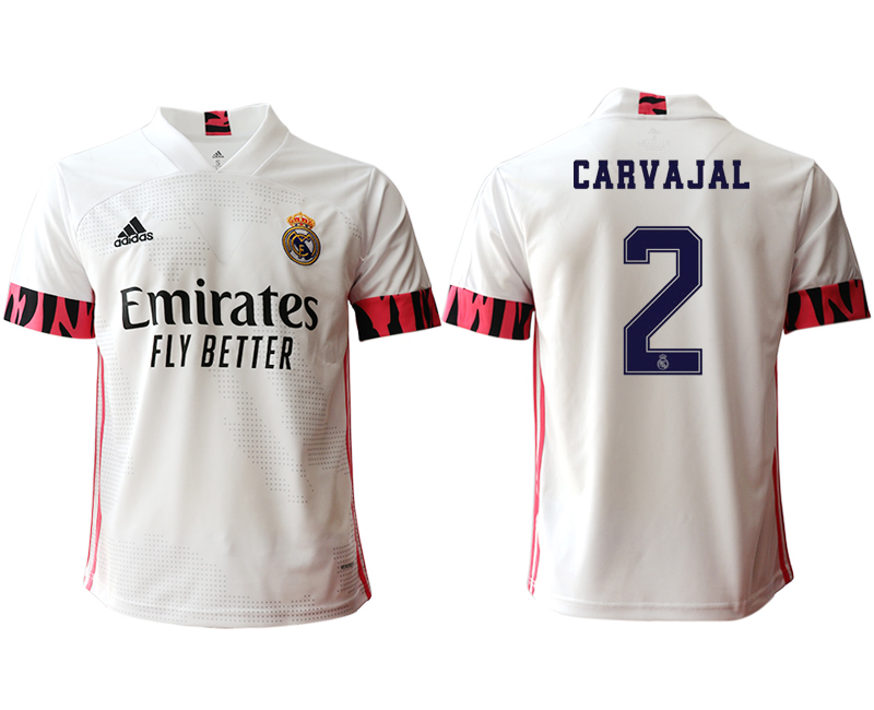 Men 2020-2021 club Real Madrid home aaa version #2 white Soccer Jerseys